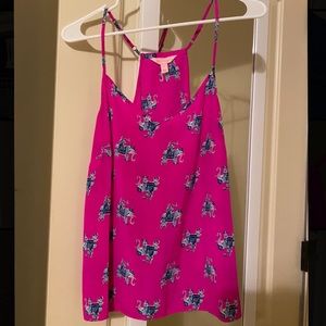 Lilly Pulitzer Dusk Racerback Silk Tank Top